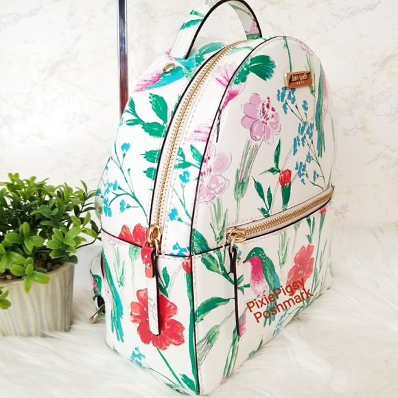 🌹HP Kate Spade Sammi Hummingbird Floral Backpack - Picture 2 of 8